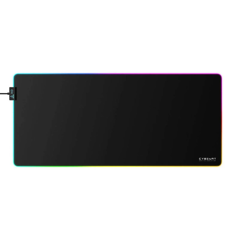Cybeart Og Aurora Ghost XXL Gaming MousePad - Black - حصيرة فأرة